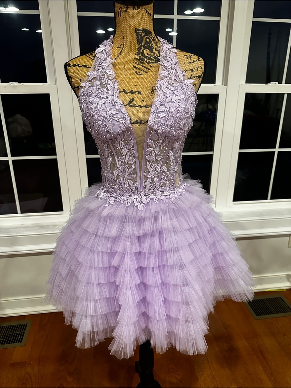 Sherri Hill Lilac Homecoming Dress